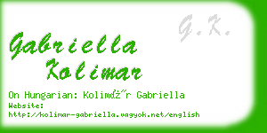 gabriella kolimar business card